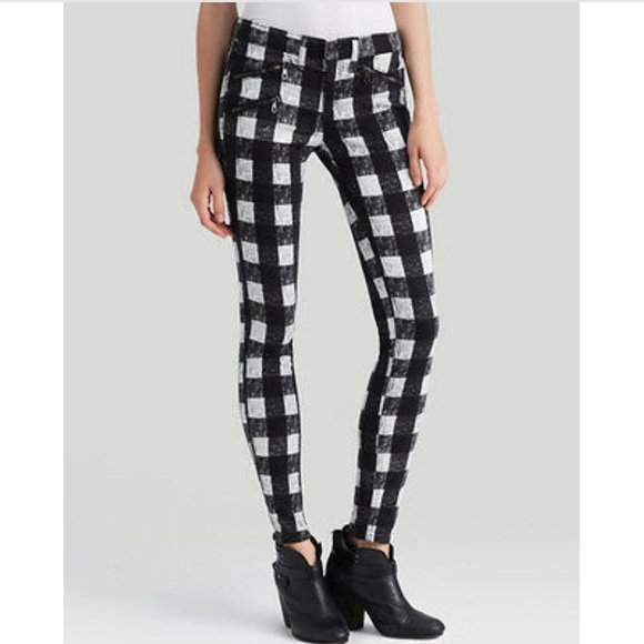 rag & bone Pants - Rag & Bone Buffalo Check Plaid Skinny Pants